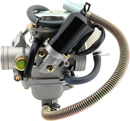 Vista 6 de Carburador GY6 de 150 cc con filtro de aire de repuesto de colector de admisión para motores GY6 de 4 tiempos, estrangulador eléctrico, motocicleta