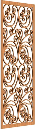 Vista 43 de 9 3/8"W x 24 3/8"H x 1/4"T Marilla Decorativos Paneles de Pared de Madera Calado, Abedul