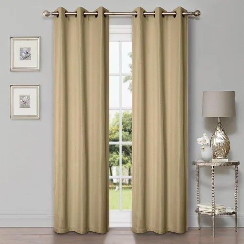 Vista 41 de Superior Cortinas semiopacas, diseño clásico de lino, 26 x 84 pulgadas, cabecera con bolsillo para barra, cortinas de bloqueo solar y oscurecimiento