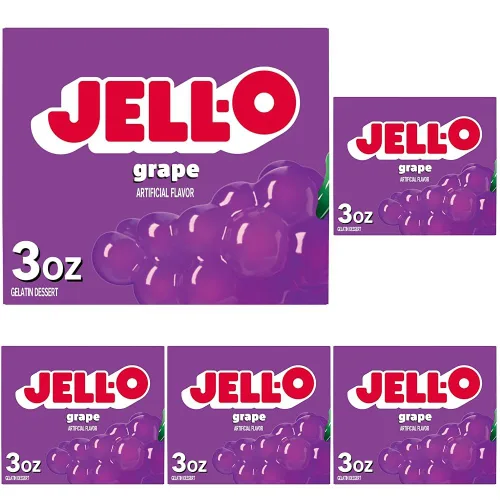 Vista 20 de Jell-O Mezcla de postre de gelatina de uva, caja de 3 onzas