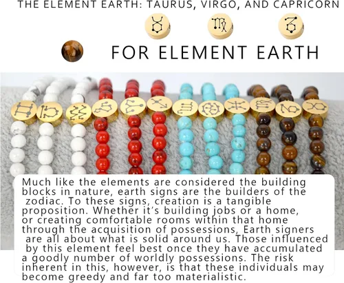 Vista 6 de SIPELATY Pulsera de constelación con signo de estrella de energía de 0.157in con dije chapado en oro de 18 quilates para mujer