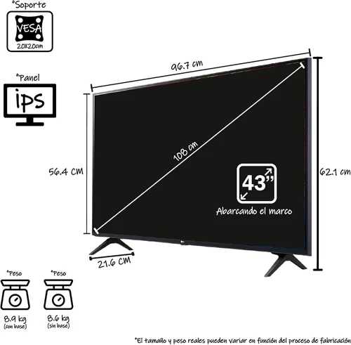 Vista 4 de LG 43" UT8000 Series LED 4K UHD Smart webOS TV 43UT8000AUA
