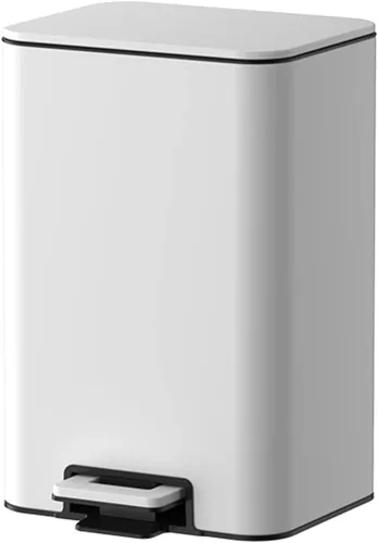 Vista 8 de Smart Trash Can 8L/12L/15L Household Stainless Steel Trash Can Living Room Bedroom Office Waste Paper Basket with Cover Bathroom Trash Can,Black-8l