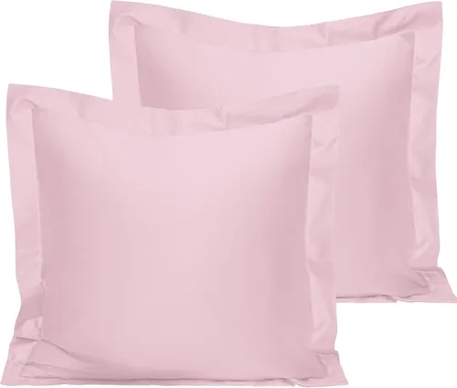 Vista 45 de NTBAY Fundas de almohada estándar de algodón – Fundas de almohada de algodón egipcio de 500 hilos, paquete de 2 fundas de almohada Oxford súper