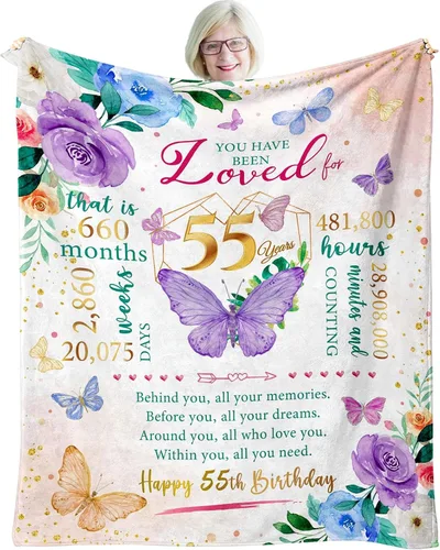 Vista 13 de Regalos de cumpleaños para mujeres, regalos de feliz cumpleaños para mujeres, manta decorativa de amistad de 50" x 60", las mejores ideas de regalos