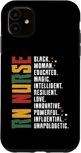 Vista 5 de iPhone 15 RN Enfermera Black History Enfermera Afro African Registered Enfermera Caso