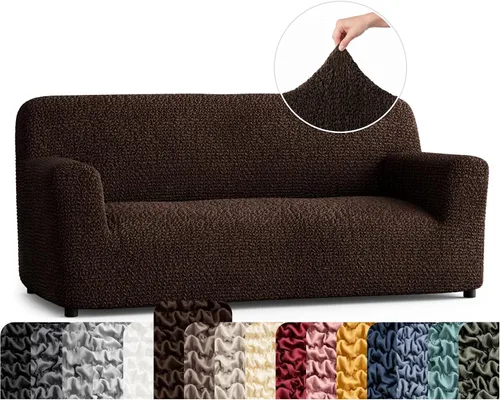 Vista 22 de PAULATO BY GA.I.CO. Funda para Silla - Funda para Sillón - Funda para Sillón - Funda de Tela Suave - Protector de Muebles Elegante de Ajuste Ceniza