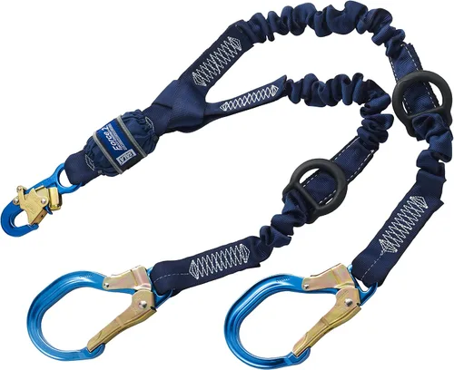 Vista 2 de 3M DBI-SALA 6' EZ-Stop 34" tela de poliéster doble pierna 100% cordón de absorción de golpes con gancho de cierre automático en cada extremo
