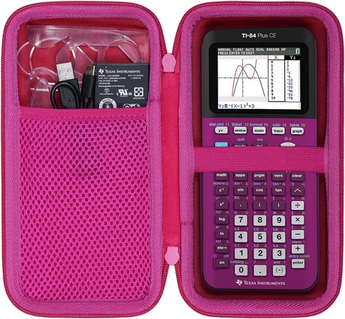 Vista 19 de co2CREA Estuche de transporte para Texas Instruments TI-84 Plus CE Python mejorado/TI-84/TI-Nspire CX II CAS/TI-Nspire CX II/TI-83 Plus/TI-89