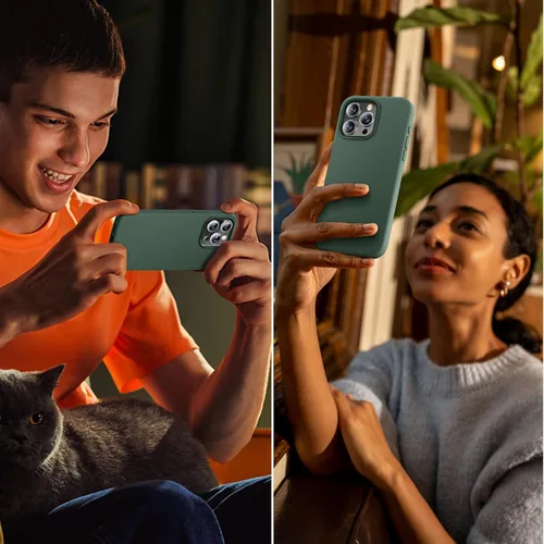 Vista 3 de Cordking Funda diseñada para iPhone 15 Pro Max, funda de silicona ultradelgada a prueba de golpes con [forro de microfibra suave antiarañazos], 6.7