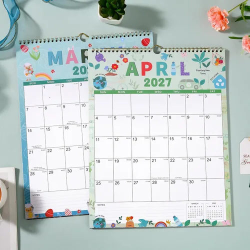 Vista 6 de Calendario 2026-2027 – Calendario de pared 2026-2027, julio 2026 – diciembre 2027, calendario de pared de 18 meses, 11.4 x 14.6 pulgadas, lazo
