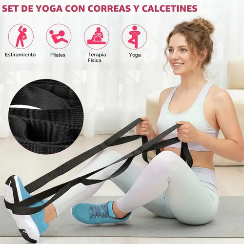 Vista 8 de WALITO 15 PCS Pilates Kit, Adjustable Pedal Resistance Band with Handle, Figure 8 Resistance Band for Exercise Women, At Home Workout Equipment Set