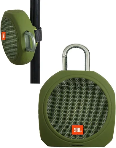 Vista 13 de Hermitshell Estuche de transporte de silicona de repuesto para altavoz Bluetooth inalámbrico JBL Clip 3 portátil e impermeable (negro camuflaje)