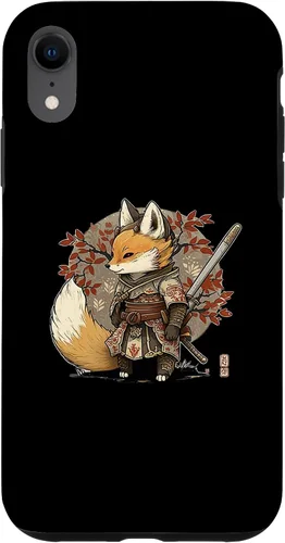 Vista 8 de Funda para iPhone 12 Pro Max Kawaii estilo japonés Samurai Fox Anime