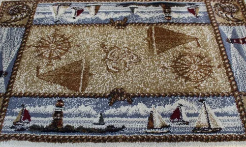 Vista 7 de Alfombra de área para escena náutica (2 pies x 3 pies 2 pulgadas)