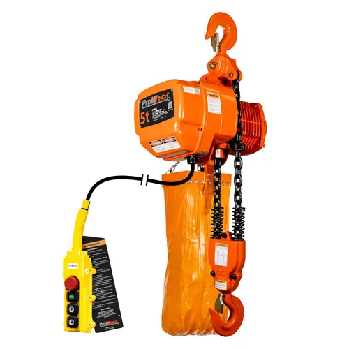 Vista 10 de Prowinch Polipasto de Cadena Eléctrico de 4400 Libras 2 Toneladas con Carro 3 Fases 208V-240/440-480V -20 Pies de Altura de Elevación, Clase
