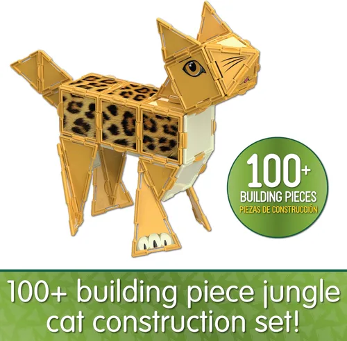 Vista 2 de The Learning Journey Techno Tiles - Jungle Cat Proyecto de construcción con más de 100 piezas de construcción Proyectos STEM para niños de 5 a