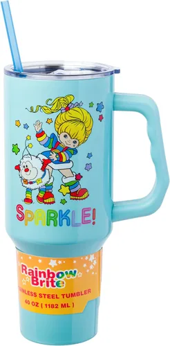 Vista 42 de Silver Buffalo Betty Boop Core - Vaso de acero inoxidable con tapa para pajilla, tapa, popote y asa, 40 onzas