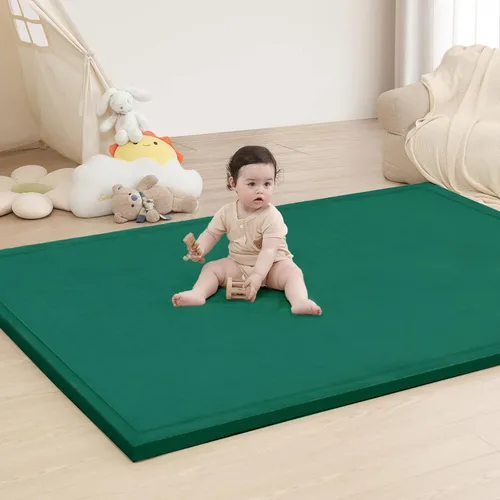 Vista 58 de Huloo Sleep - Tapete de juego para la habitación de bebés y niños pequeños, anticaídas, de espuma elástica de 1.3" de grosor, 28" x 72", terciopelo