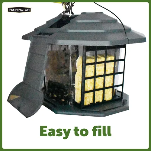 Vista 8 de Pennington Earth Smart EcoBistro - Comedero para pájaros, color gris, 5 libras