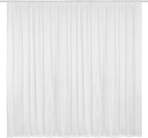 Vista 19 de AK-Trading - Paneles de cortinas de gasa para eventos de boda y decoración, cortinas de telón de fondo (115 x 120 pulgadas, negro)