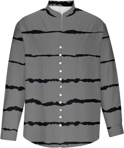 Vista 4 de Camisas con estampado étnico étnico con botones para hombre, camisa de moda con solapa, blusa ajustada, tops casuales de algodón