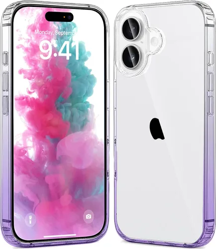 Vista 39 de JJGoo - Funda compatible con iPhone 17 Pro, funda transparente a prueba de golpes, funda protectora delgada con parte trasera de policarbonato duro