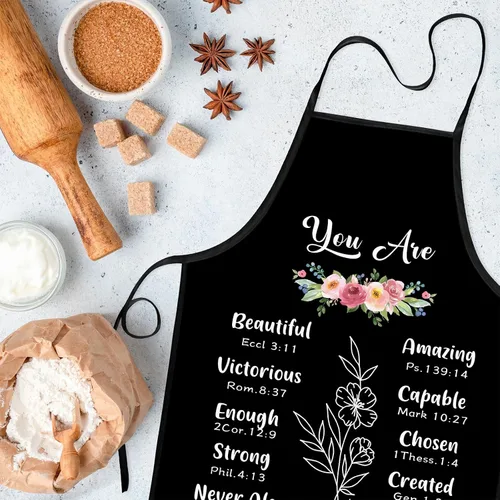 Vista 2 de Regalos cristianos para mujeres y hombres, delantal inspirador, delantales de cocina religiosos, regalos para mujeres, cumpleaños, Navidad.