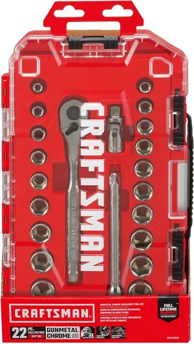 Vista 3 de CRAFTSMAN CMMT12029 - Juego de herramientas mecánicas, accionamiento de 3/8", SAE/métrico, 22 piezas