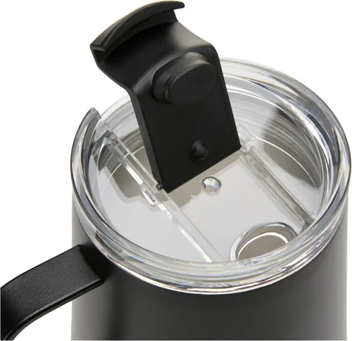 Vista 2 de Simple Modern - Taza Voyager Signature Vaso de viaje para café con tapa de 360° y asa Vaso de café helado con revestimiento de cerámica, acero