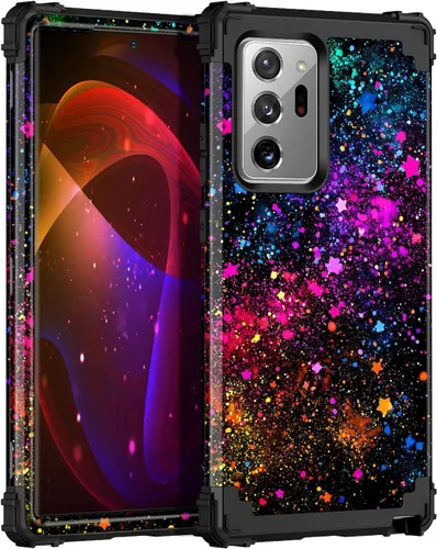 Vista 9 de Miqala Funda para Galaxy S9, brilla en la oscuridad, tres capas, resistente, a prueba de golpes, protección de cuerpo completo, parachoques