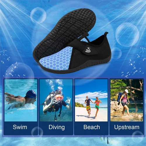 Vista 6 de Spesoul Zapatos deportivos acuáticos para hombre y mujer, secado rápido, para exteriores, para playa, natación, piscina, surf, buceo, yoga