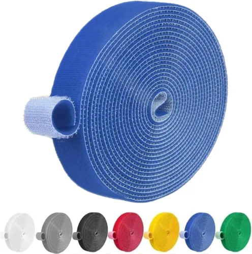 Vista 25 de IFNOW Cinta de Gancho y Bucle de 32 Pies Cinta de Sujeción Reutilizable Bridas para Cables de Doble Cara de Gancho y Bucle Gestión de Cables