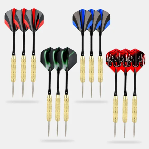 Vista 10 de Steel Tip Darts Set 18 Grams15 Pack Steel Barrels