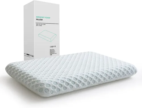 Vista 8 de Hcore Almohada ultra fina de 2.25 pulgadas para dormir boca abajo, almohada delgada para dormir de lado y espalda, almohadas de espuma viscoelástica