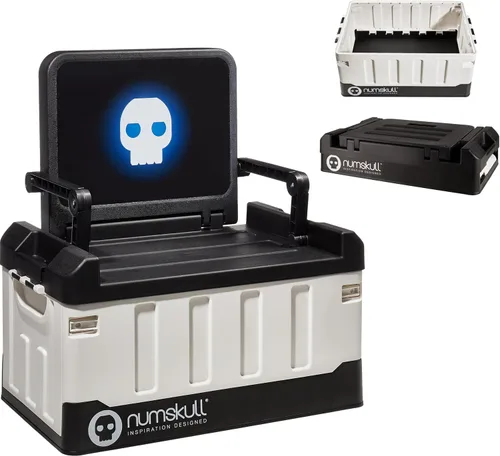 Vista 8 de Numskull Fortnite - Caja de almacenamiento de juguetes 2 en 1 y silla plegable, organizador de accesorios para juegos con tapa y asas