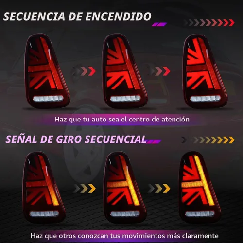 Vista 3 de Archaic Conjunto de luces traseras para Mini Cooper R50 R52 R53 2001-2007 Rojo
