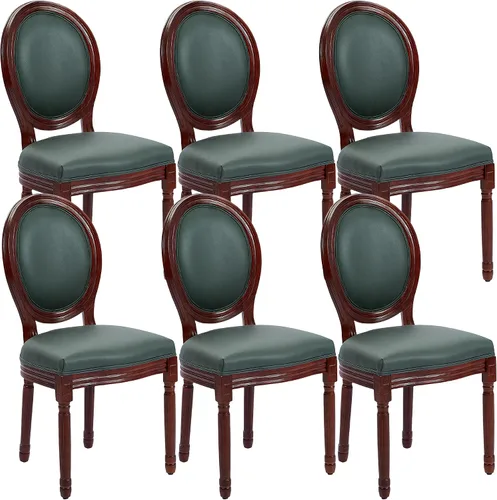 Vista 34 de Juego de 2 sillas de comedor de ratán, sillas de comedor de estilo francés rústico de mediados de siglo, sillas de comedor de acento estilo granja