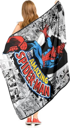 Vista 5 de Northwest Manta de Spiderman Micro Raschel, 46" x 60", Old School Spidey
