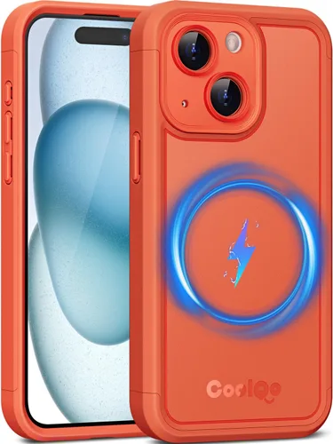 Vista 28 de COOLQO Funda magnética para iPhone 12, doble capa mate resistente a los arañazos, color negro