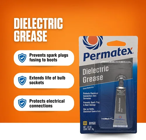 Vista 3 de Permatex 81150 grasa dieléctrica de afinación, tubo de 0.33 oz, plateado