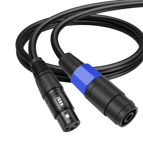 Vista 11 de SinLoon Cable Speakon a XLR de 3 pines 22AWG macho a hembra cable de extensión de audio con bloqueo giratorio para amplificador Pro DJ PA Stage
