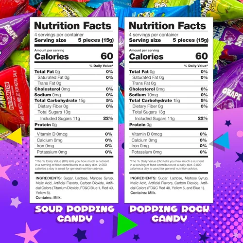 Vista 2 de Popping Candy, Popping Rocks Candy envueltos individualmente, 40 mini