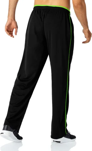 Vista 2 de Butrends Pantalones deportivos de malla para hombre con cordón en la cintura elástica, pantalones deportivos con parte inferior abierta