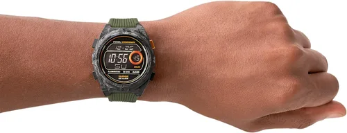 Vista 4 de Fossil Everett - Reloj digital de acero inoxidable con energía solar para hombre Carbon Digital