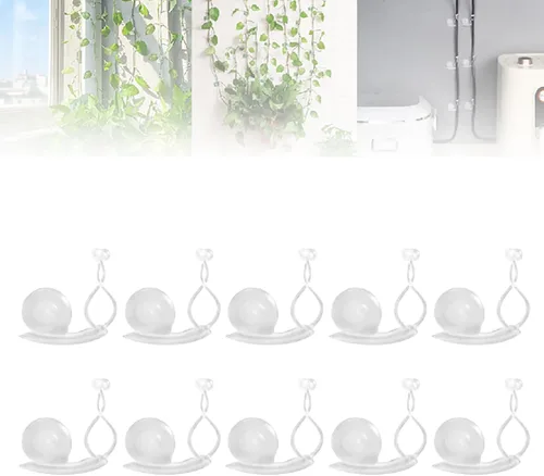 Vista 13 de Clips de pared para escalada de plantas, clips de soporte para plantas 2025, clips de jardín reutilizables, clips de soporte para plantas