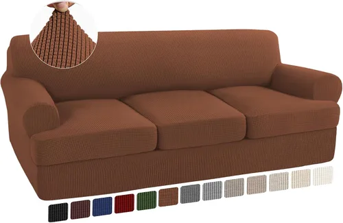 Vista 14 de Turquoize Funda para sillón con cojín en forma de T para sala de estar, funda elástica para sofá, funda suave para sillón, fundas de muebles