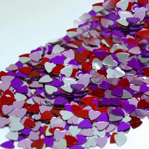 Vista 5 de Confetti Heart 1/4" Baby Mix - Paquete al por menor #8637 QS0