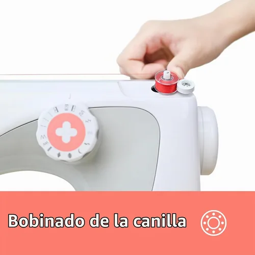 Vista 3 de POOLIN Máquina de coser básica para niños: 27 aplicaciones de puntada con múltiples accesorios, incluye tutoriales en video, guía rápida y manual
