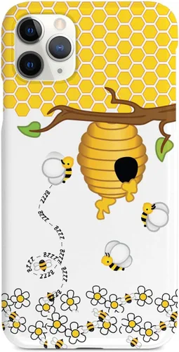 Vista 8 de Inspired Cases - Funda con textura 3D para iPhone Xs Max - Funda protectora de goma para iPhone Xs Max de Apple - Honey Bee